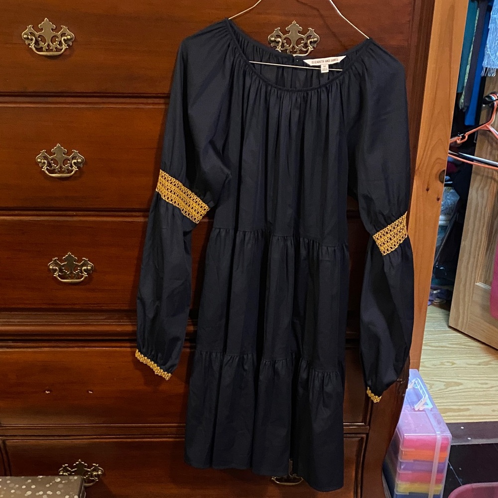 Elizabeth and James Midnight Blue Dress